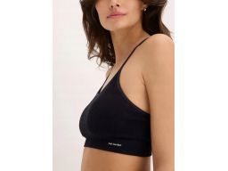 B.P.C miękki biustonosz bez usztywnień Feel Comfort czarny prążkowany