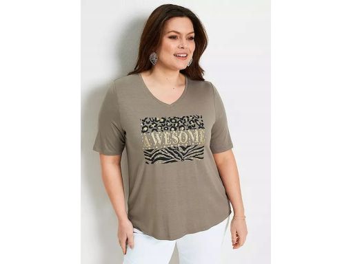 B.P.C t-shirt z nadrukiem błyszczący fango r.36/38