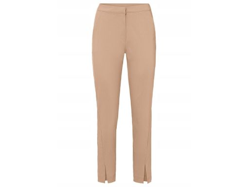 B.P.C beżowe spodnie 7/8 z rozcięciami 52.