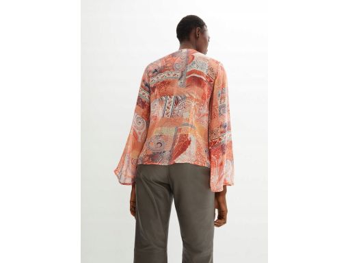 B.P.C koszula szyfonowa z domieszką jedwabiu z falbanką PREMIUM r.48