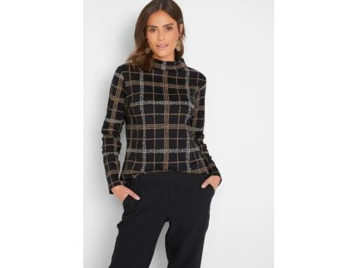 B.P.C bluzka w kratkę czarna r.40/42