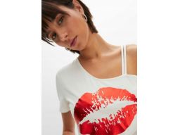B.P.C t-shirt asymetryczny z nadrukiem ^48/50