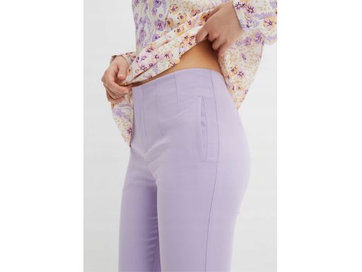 B.P.C spodnie plisowane z wysoką talią jasny fiolet liliowe ^42