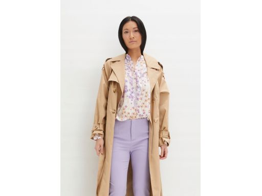 B.P.C spodnie plisowane z wysoką talią jasny fiolet liliowe ^42