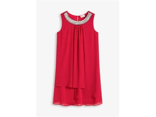 B.P.C sukienka szyfonowa warstwowa z aplikacją ^48