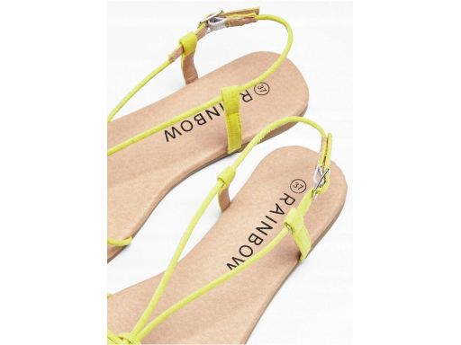 B.P.C sandały z koniakowymi paskami r.40