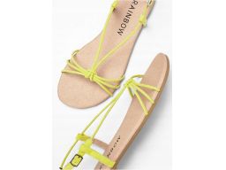 B.P.C sandały z koniakowymi paskami r.40