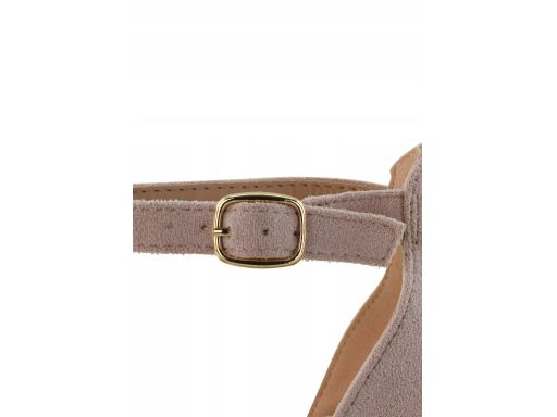 Palado sandały jasny róż na stabilnym obcasie 40