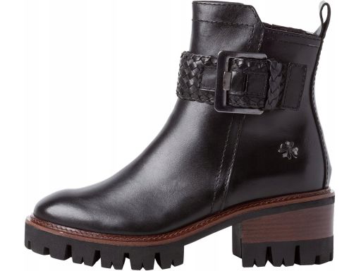 Marco Tozzi botki skóra naturalna ciemna zieleń 38