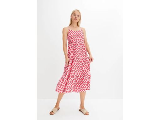 B.P.C sukienka midi z lekkiej krepy kolorowa ^40/42