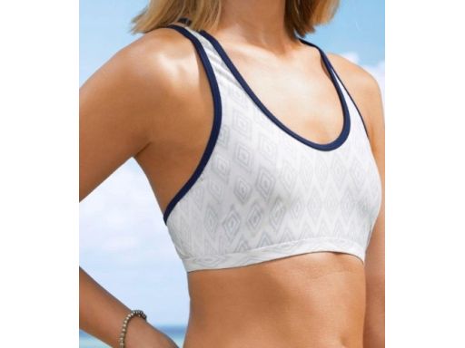 B.P.C bikini we wzorki biustonosz-top + figi r.36