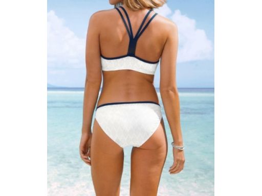 B.P.C bikini we wzorki biustonosz-top + figi r.36