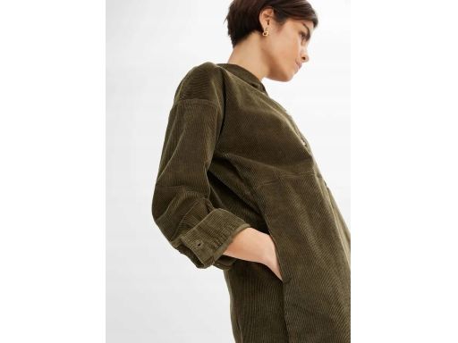 B.P.C sztruksowa sukienka ciemne khaki ^42