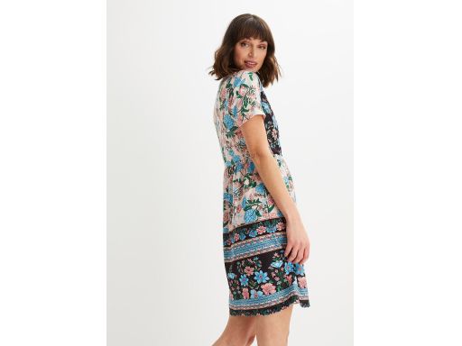 Sukienka kopertowa we wzory 40/42.