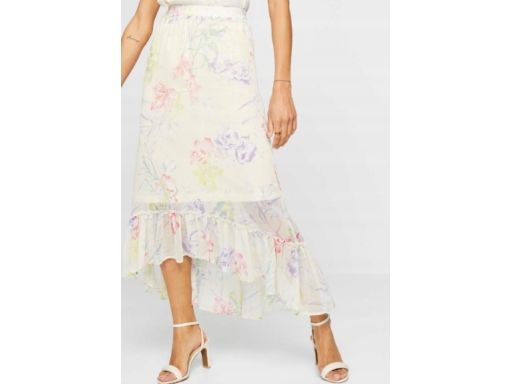 B.P.C asymetryczna spódnica szyfonowa w kwiaty ^36