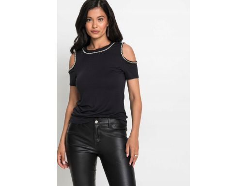 B.P.C t-shirt czarny z cyrkoniami 36/38.