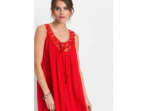 B.P.C czerwona sukienka z koronką 40