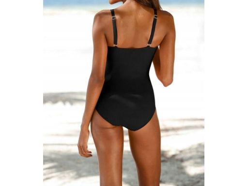 B.P.C kostium jednoczęściowy marszczony czarny 38.