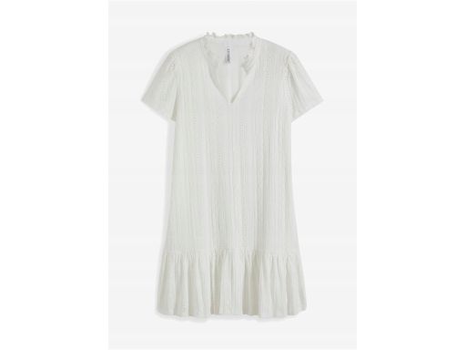 B.P.C Biała prosta sukienka ażurowa ^36/38