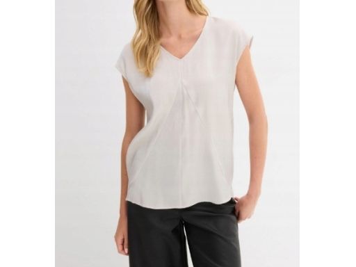 B.P.C bluzka połyskująca satyna srebrna r.44