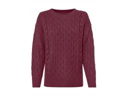 B.P.C sweter bordowy w warkocze r.44/46