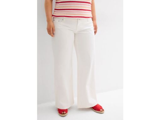 B.P.C jeansy damskie białe wide leg ^48