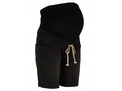 B.P.C spodnie ciążowe bermudy jeansowe czarne ^38