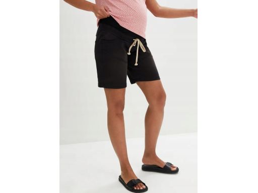 B.P.C spodnie ciążowe bermudy jeansowe czarne ^38