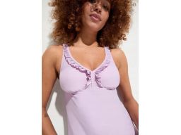 B.P.C tankini liliowe z falbankami 46.