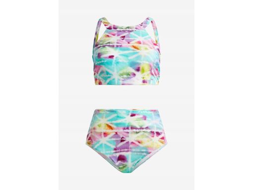 B.P.C wielokolorowe bikini bustier z figami wysoki stan r.50