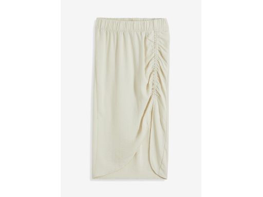 B.P.C spódnica kremowa midi z rozcięciem 40.