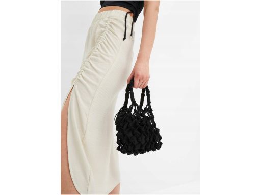 B.P.C spódnica kremowa midi z rozcięciem 40.