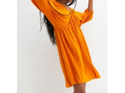 B.P.C sukienka dżersejowa żółto-pomarańczowa 40/42.
