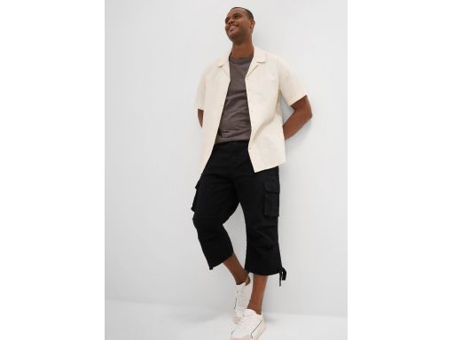 B.P.C męskie spodnie 3/4 czarne cargo ^56