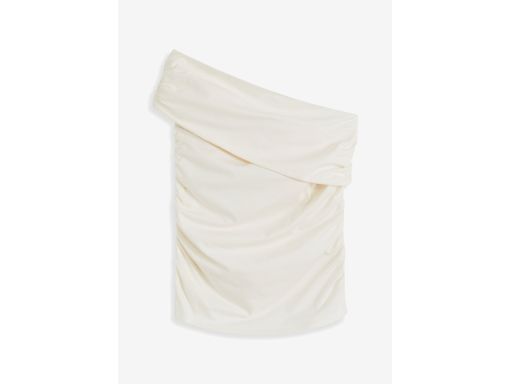 B.P.C bluzka top asymetryczny śmietankowy ^40/42