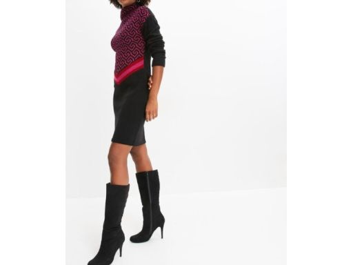 B.P.C sukienka dzianinowa z kolorowym wzorem ^36/38