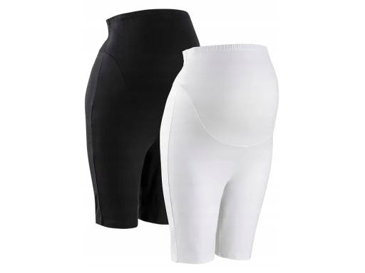B.P.C 2-pak legginsy krótkie kolarki ciążowe bawełna organiczna ^40/42