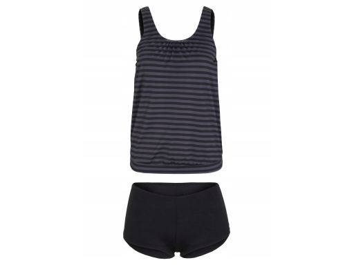 B.P.C tankini czarno-szare w paseczki 48.
