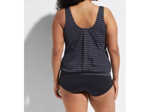 B.P.C tankini czarno-szare w paseczki 48.