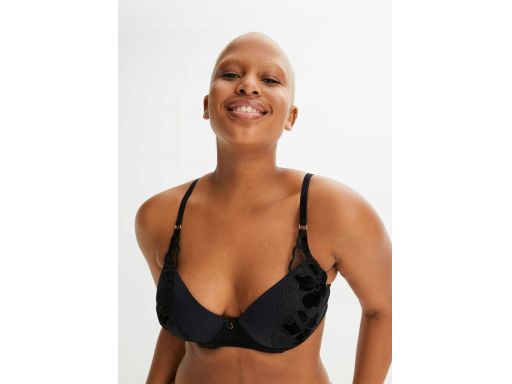 B.P.C biustonosz usztywniany z fiszbinami czarny ^85B