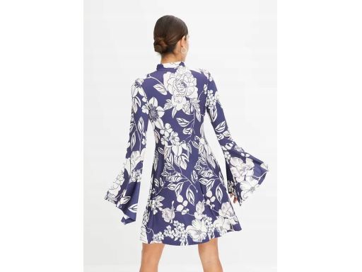 B.P.C sukienka we wzory z szerokimi rękawami 36/38.