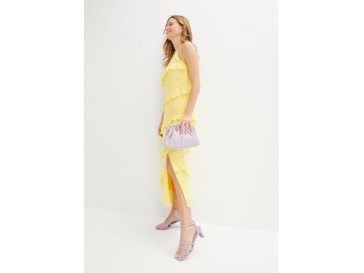 B.P.C sukienka midi żółta z falbankami 46.