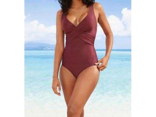 B.P.C kostium kąpielowy modelujący klasyczny jagodowy 38.