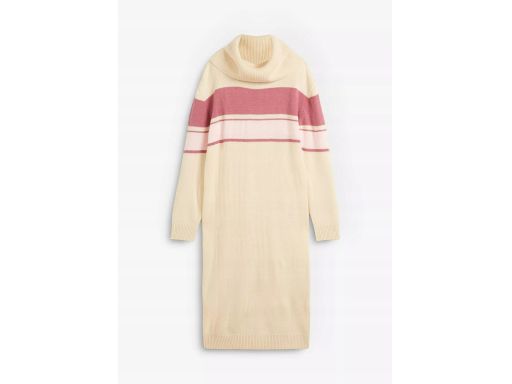 B.P.C sukienka dzianinowa beżowa w pasy r.44/46