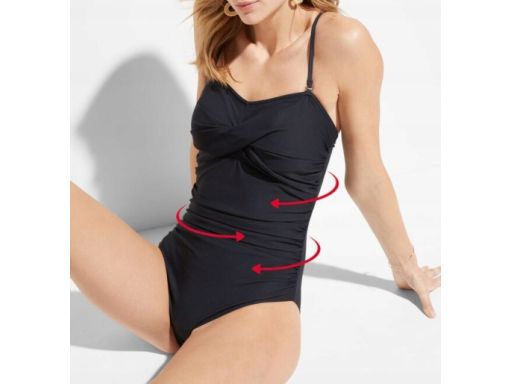 B.P.C kostium jednoczęściowy marszczony czarny r.46