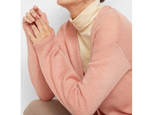 B.P.C sweter rozpinany jasny pudrowy róż r.48/50