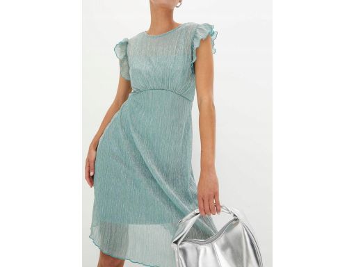 B.P.C sukienka miętowa z błyszczącą nitką r.48/50