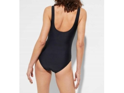 B.P.C kostium kąpielowy czarny z marszczeniem i łańcuchem r.56