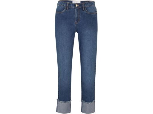 B.P.C jeansy 7/8 z wywinięciami i haftami r.44