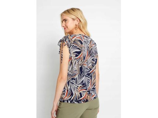 B.P.C t-shirt z nadrukiem i marszczeniem na ramionach ^48/50